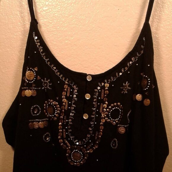 Kommotion NY Embellished Spaghetti Strap Top 1X - Picture 12 of 16